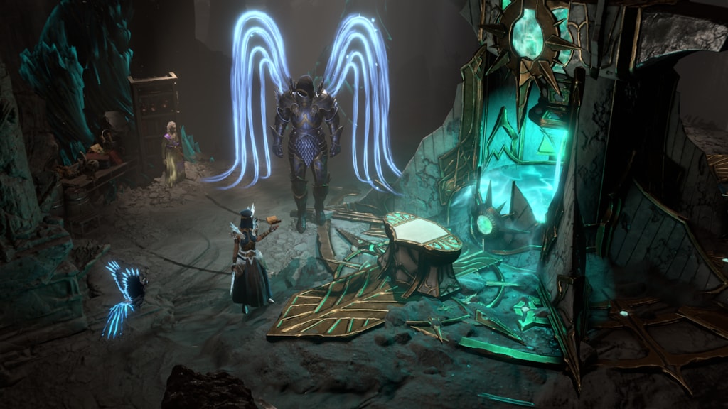 Picture showing the new NPC: Hadriel and the Sanctification Altar