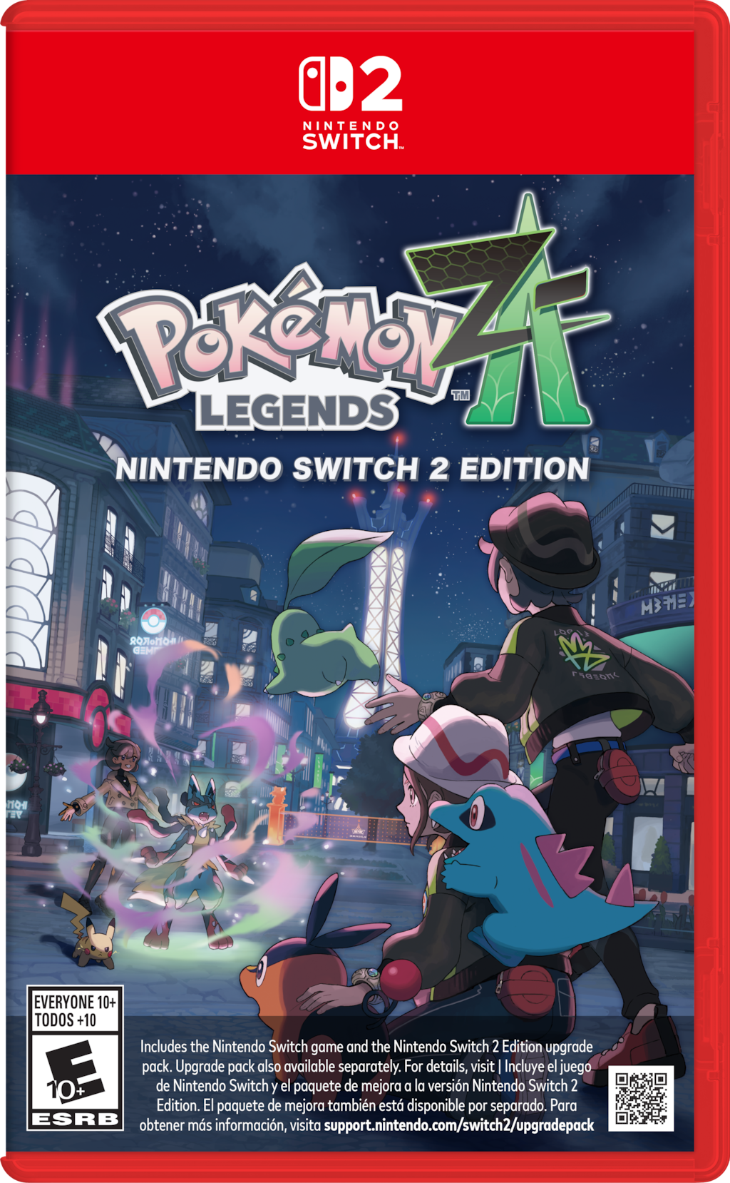 Pokémon Legends: Z-A cover art for the Nintendo Switch 2.